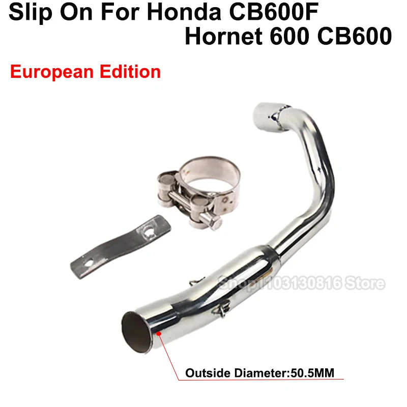 

Slip On For Honda CB600F Hornet 600 CB600 Motorcycle Exhaust Escape Systems Middle Link Pipe Muffler Removable DB Killer