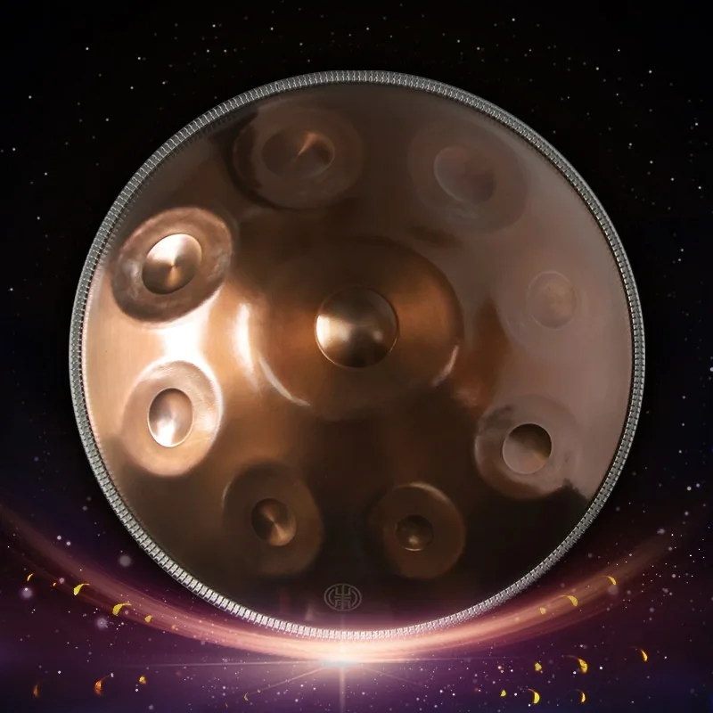 22 Inch Alloy Steel Handpan Professional Sound Healing HandPan Adults Junior Practice Hand Pan Musical Vibrates Tone Percussion