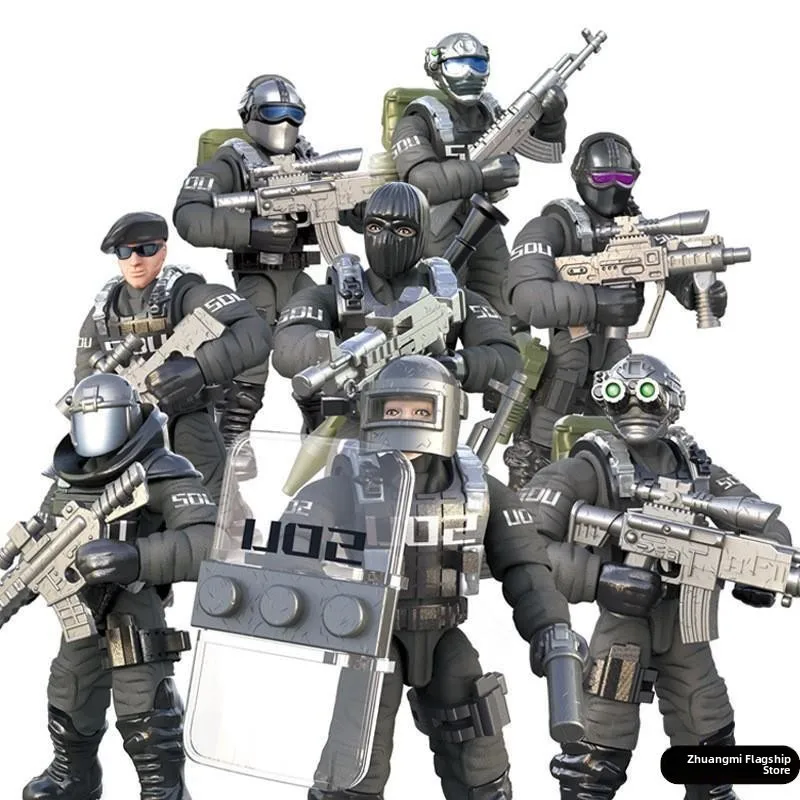 نموذج طائرة عسكرية مفصلية مجمعة للقوات الخاصة، ألعاب نموذجية للدبابة، قطع تركيب للهواة والمقتنين #1