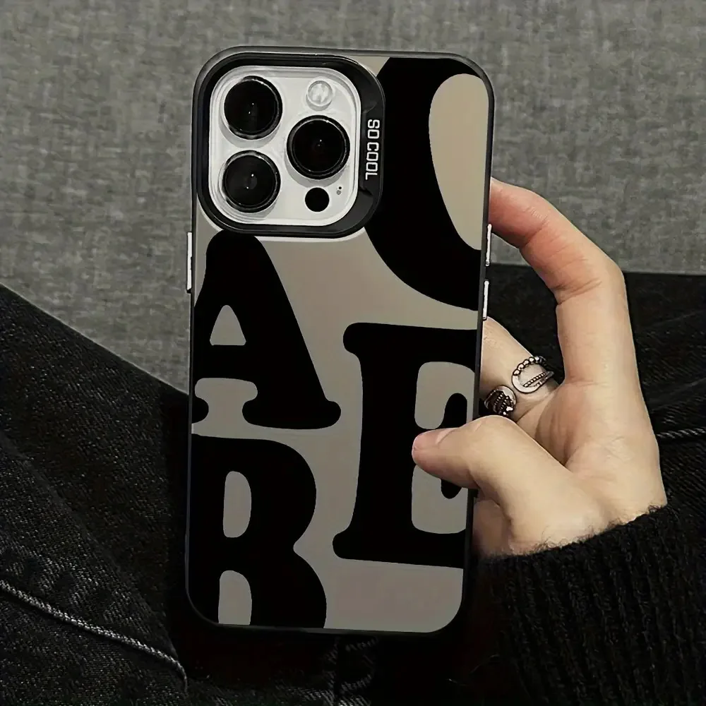 

Letter pattern design phone case for iPhone 17 16 15 14 13 12 11 Pro/ Max/Plus shock-proof rear cover anti-fingerprint
