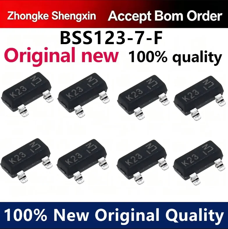 （5pcs-100pcs）New original BSS123-7-F screen printed K23 SOT-23 N-channel MOSFET field-effect transistor 100V