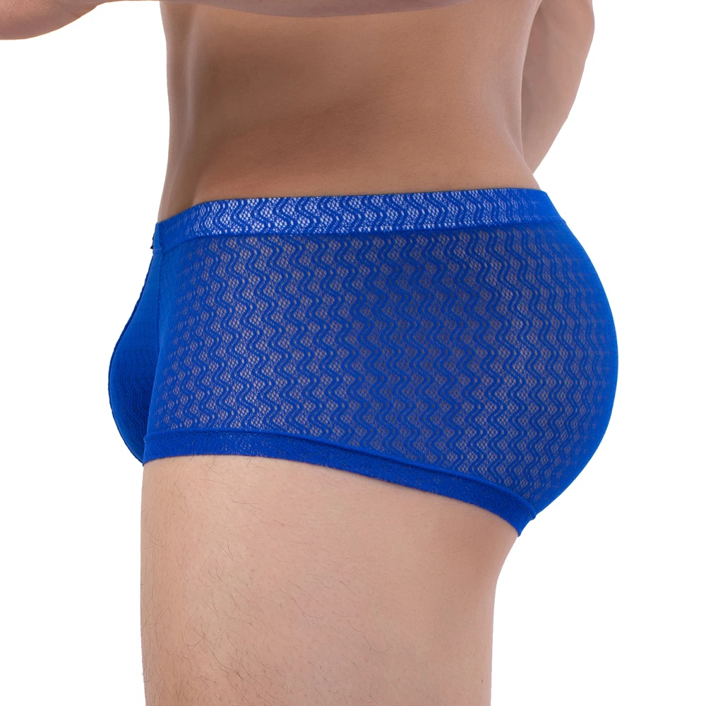 IKingsky Männer der Spitze Boxer Briefs Sehen Durch Ausbuchtung Shorts Unterwäsche Sexy Semi Sheer Stamm Unter Höschen