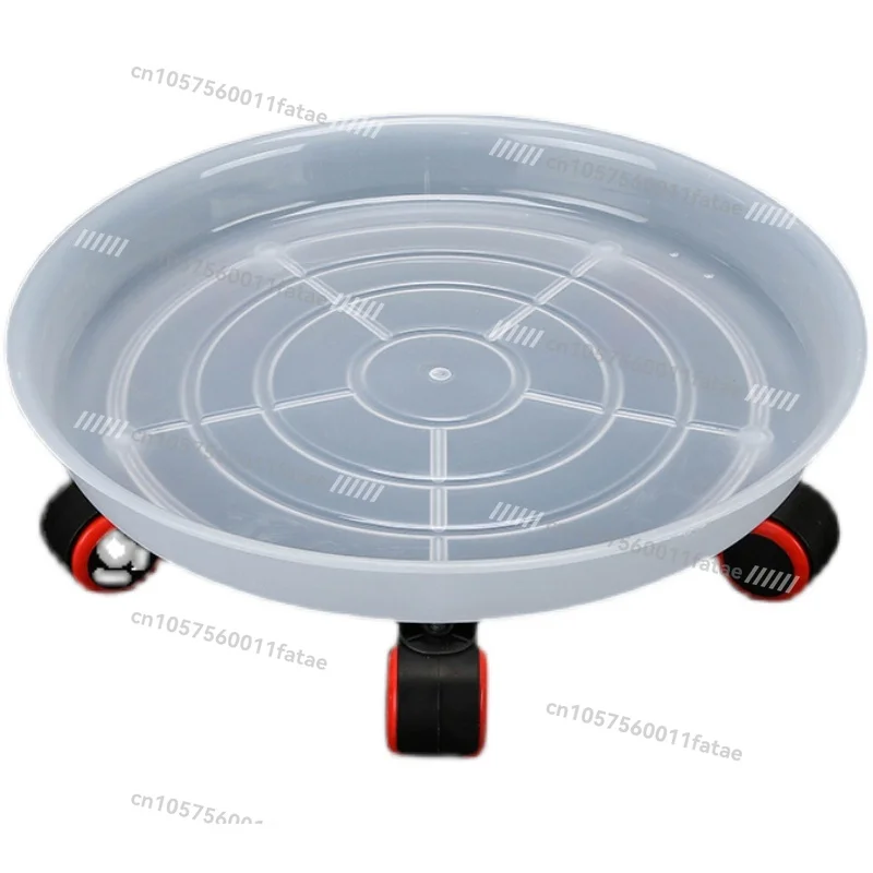 

Thickened Resin Flower Pot Tray, Universal Wheel Transparent Mobile Flower Pot Holder Base with Wheel Flower Pot Holder Base