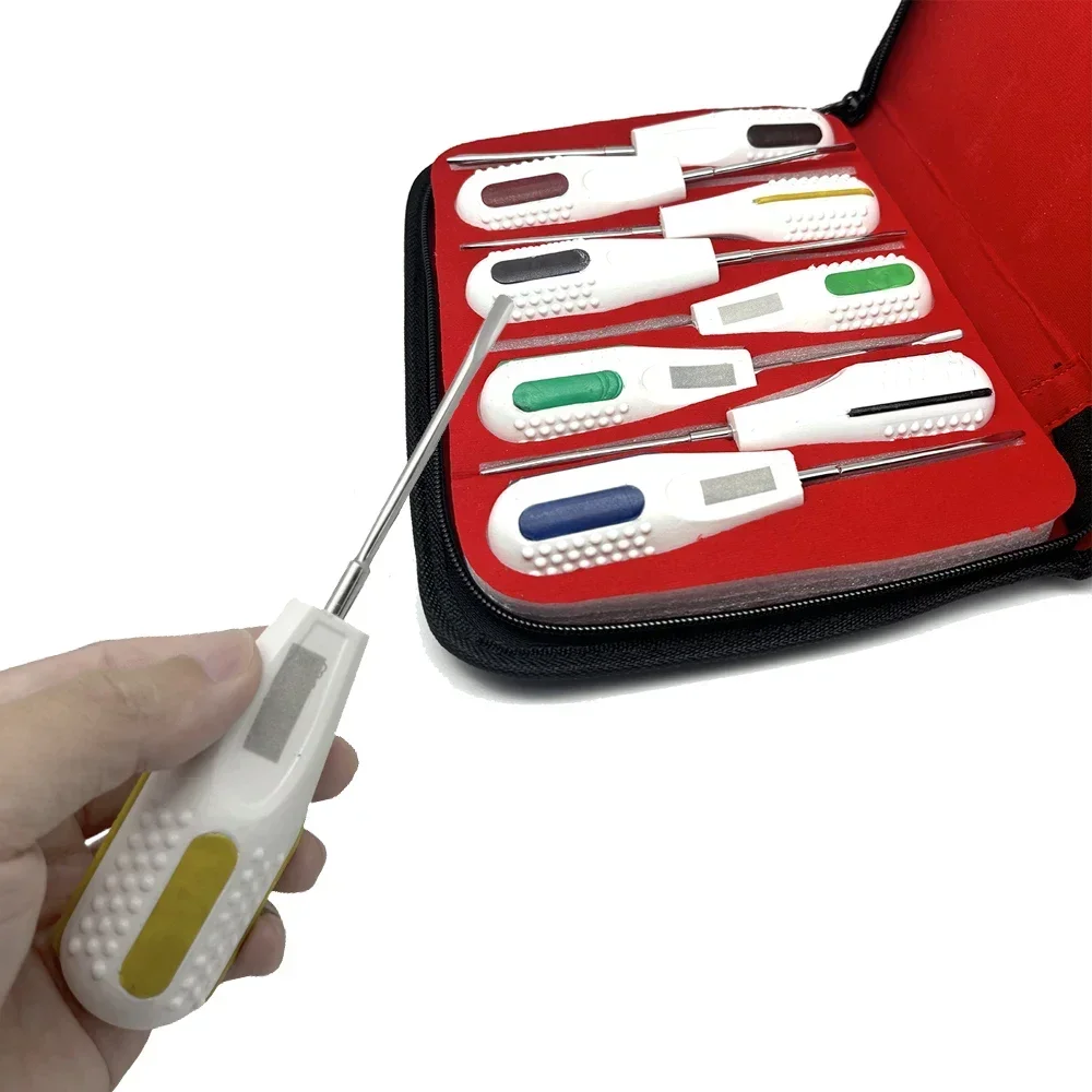 

8Pcs/set Dental Luxating Elevator Curved Root Elevator Kit Minimally Invasive Surgical Tooth Extraction Dentistry Tools