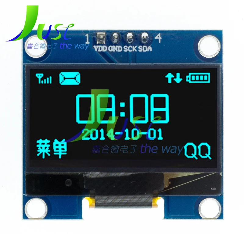 وحدة شاشة LED LCD OLED ، SPI ، IIC ، I2C ، تواصل أبيض ، أزرق ، 128X64 ، SH1106 ، SSD1306 ، in OLED