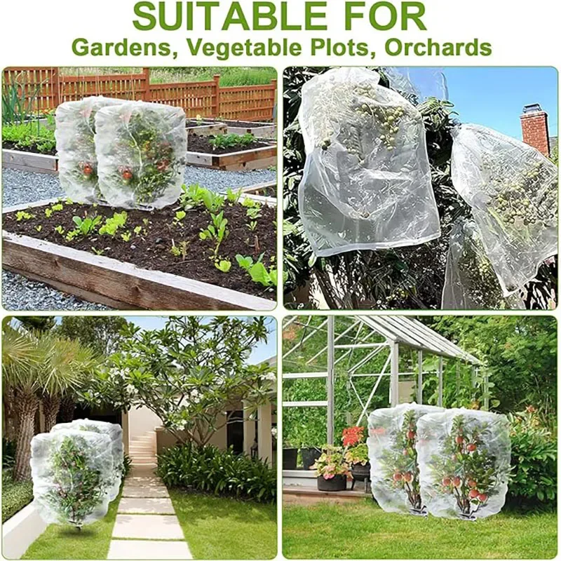 Fruit net bag, suitable for fruit trees, bird-proof net to protect apple trees and blueberry bushes from birds, pestsand deer