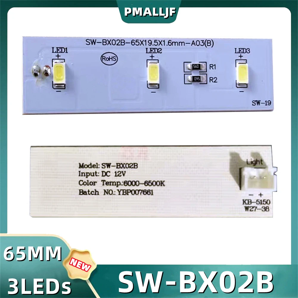 Tira de luces LED de 12V CC, accesorio para reparación de frigorífico Electrolux ZBE2350HCA SW-BX02B (B) B38HR231M03A0 V3 YBP007661