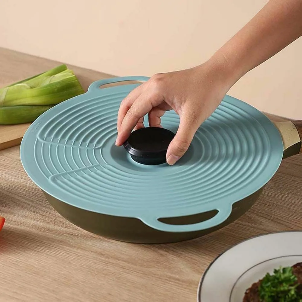 Reusable Multifunction Silicone Boil Over Spill Stopper Microwave Food Fresh Keeping Cover Pan Pot Lid Cover Cooking Tool