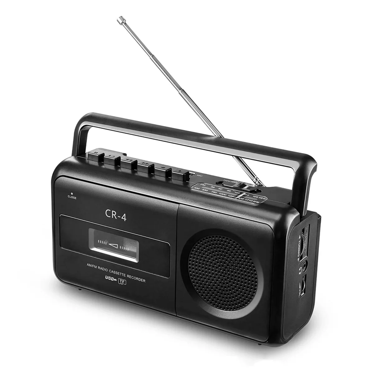ABAN Portable Cassette Tape Player Recorder, AM/FM Radio Stereo and MP3 Player Recorder for Voice Recording US Plug