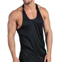 Summer Cotton Bodybuilding Muscle Stringer Tank Top Men Fitness Workout Y BACK Vest