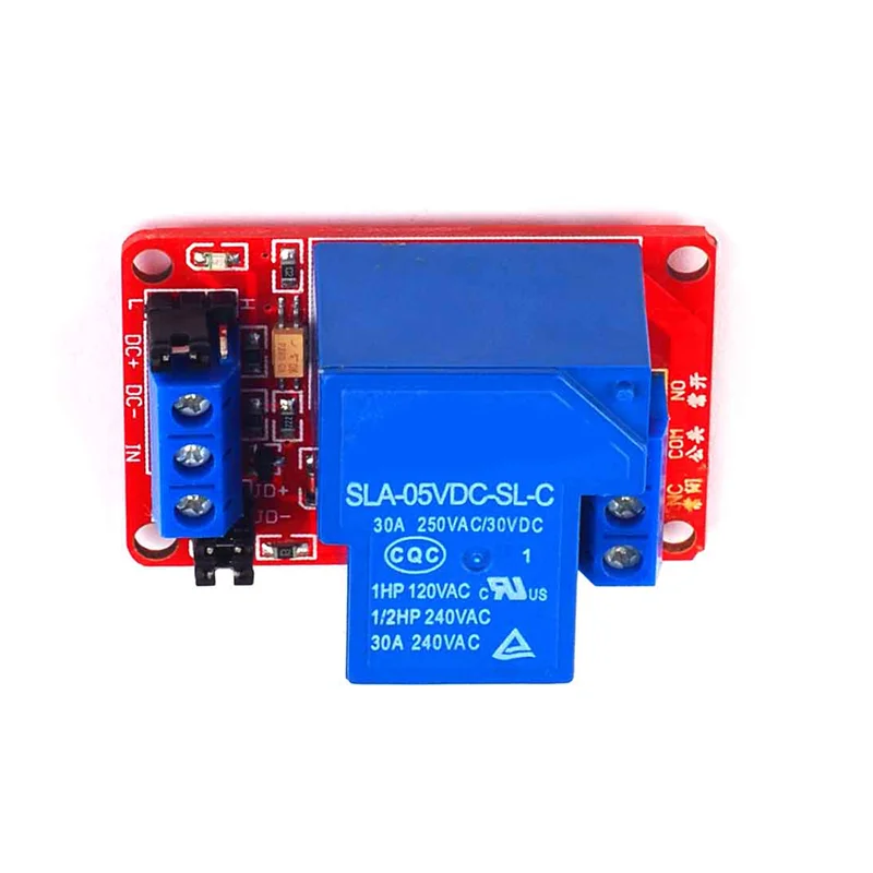 1-way relay module 5V12V24V with optocoupler isolation supports 30A250V high and low level triggering large current