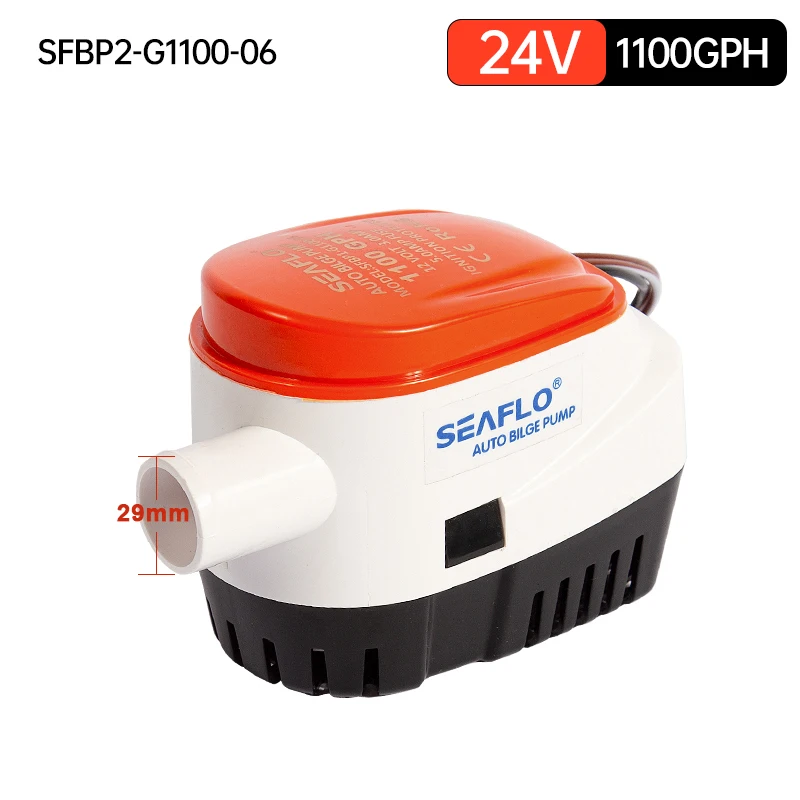 Seaflo 1100GPH 24V Boat Water Exhaust Pump With Float Switch Auto Submersible Electric Bilge Pump For Yacht Boat Motor Seaplane