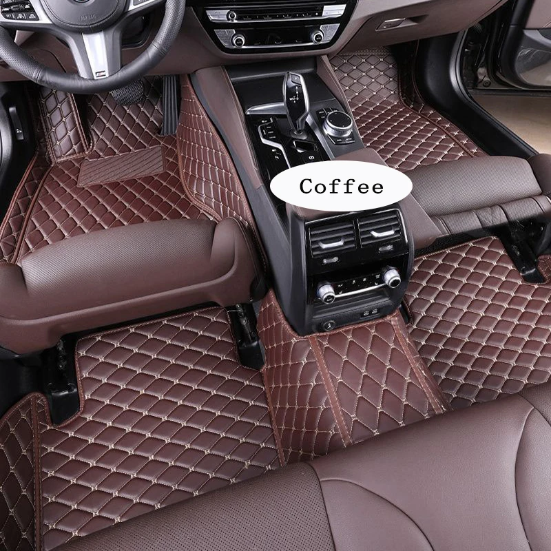 Tapete colorido de couro personalizado durável para assoalho de carro, para toyota sequoia xk60 2008-2021, acessórios para carpetes automotivos, peças internas