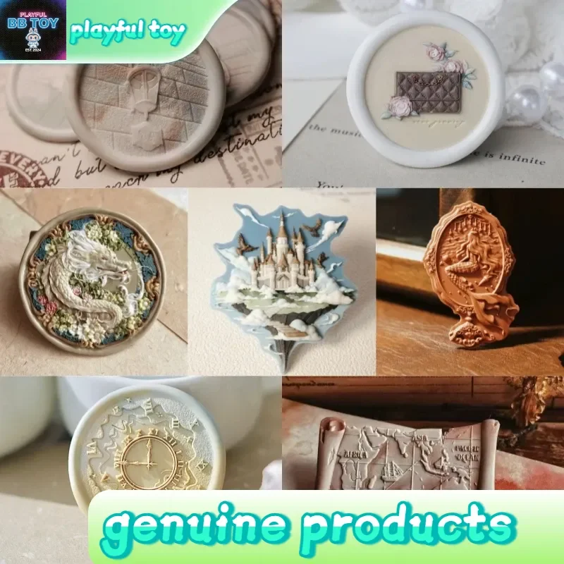 

Fire Seal Nianba Head 3D Relief Multi Layer Special Shaped Fine Carved Copper Dragon Castle Children S Diy Envelope Sealing Toy