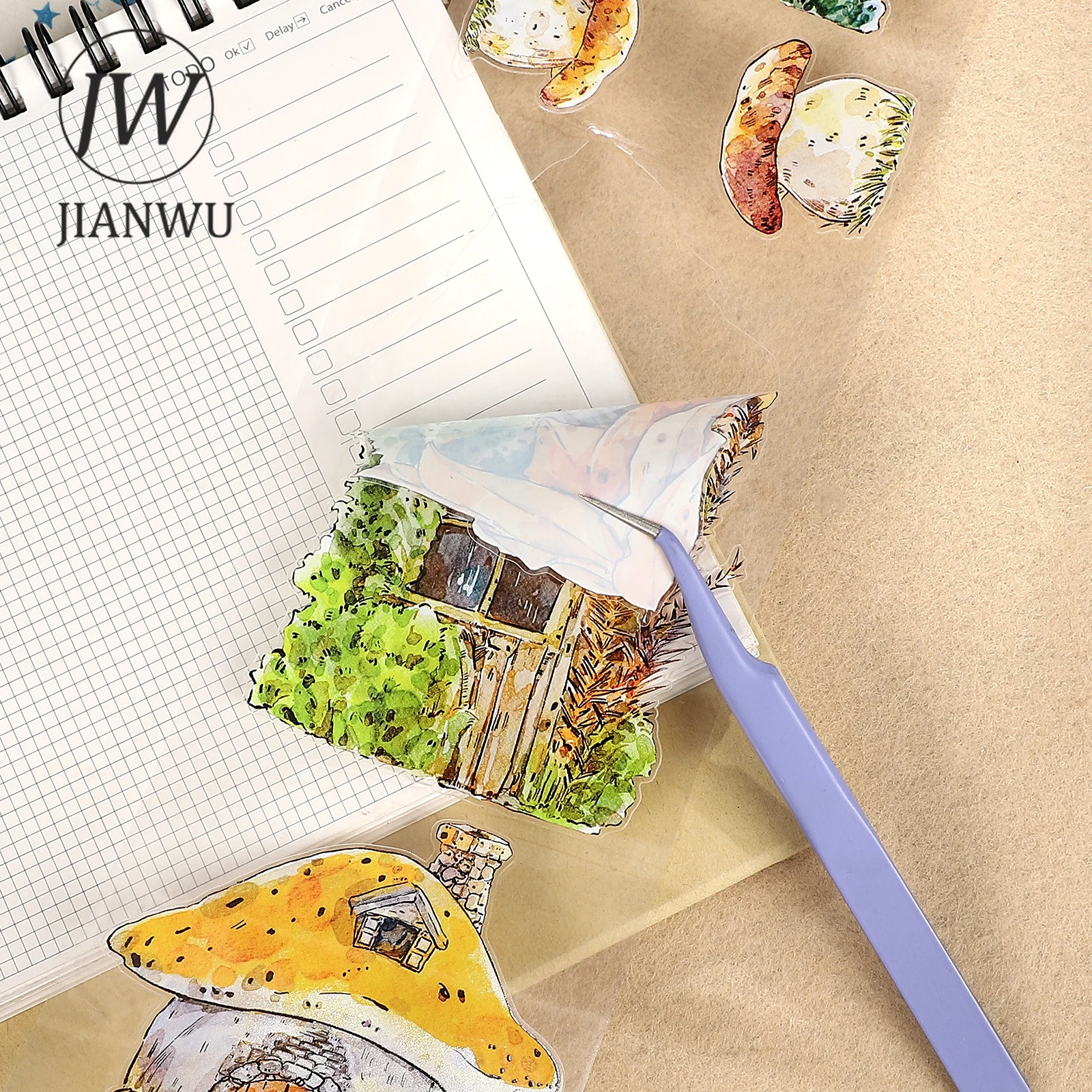 JIANWU 80 مللي متر * 500 سنتيمتر خمر الغابات النبات منزل المشهد المواد الكولاج سكرابوكينغ PET الشريط الإبداعية DIY بها بنفسك مجلة القرطاسية