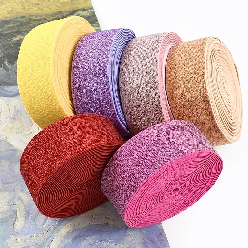 

Meetee 2-10M Sewing Nylon Elastic Band 25-50mm Pants Waistband Elastics Rubber Stitching Webbing Stretch Belt Bias Bungee Bands