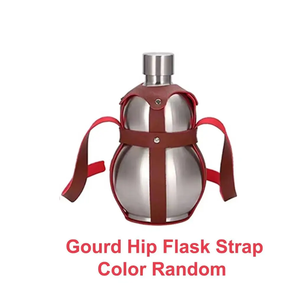 Gourd Water Bottle Stainless Steel Hip Flask 250 500 1500ML Water Kettle Reusable Large Capacity Wine Bottle