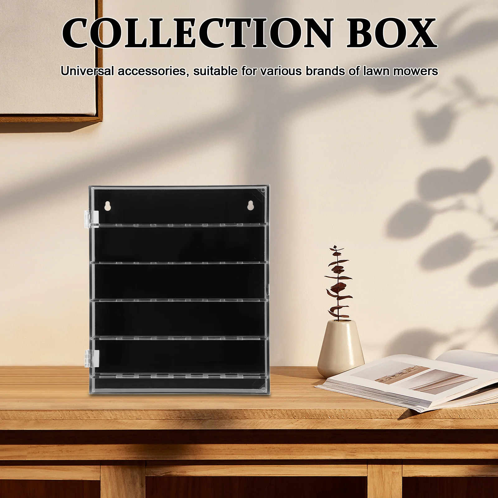 Challenge Coin Display Case Transparent Acrylic Durable Photo Jewelry Storage Box Home Office Medal Display Frame 260x300x50mm