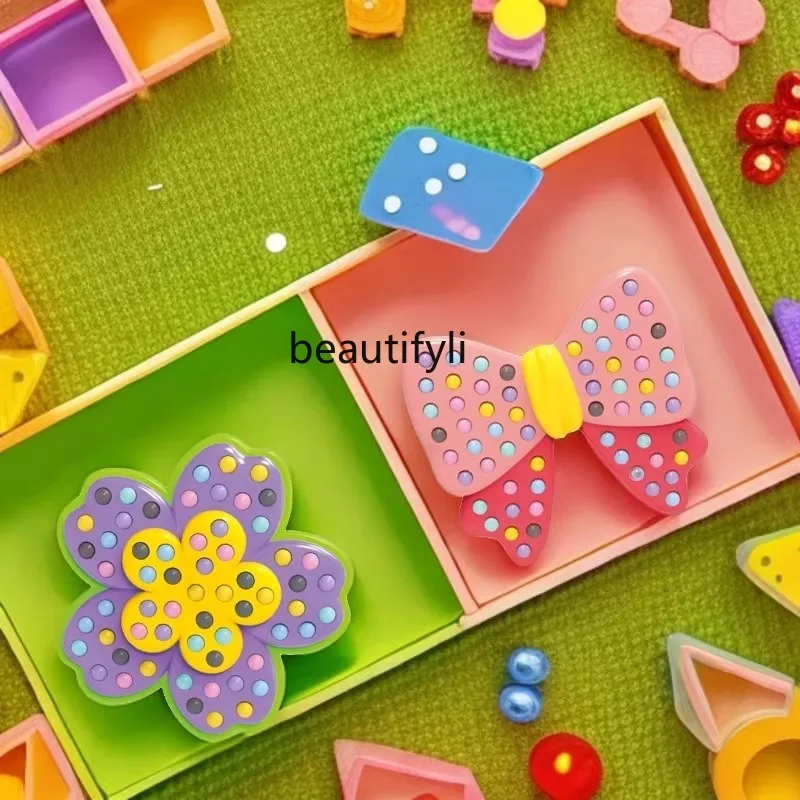 

2024 new children's handmade DIY kindergarten making point brick paste painting educational toy