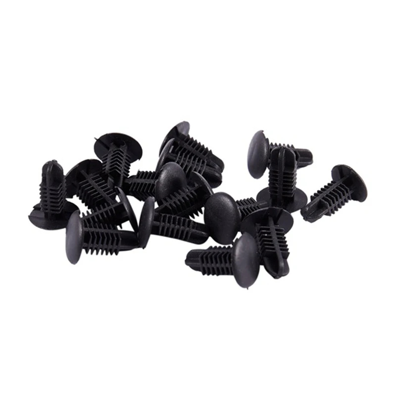 10X Car Door Panel Mounting Clips White For Peugeot 206 207 1007 307 & 16Pcs Plastic Rivets Clip 4Mm X 5Mm X 15Mm Black