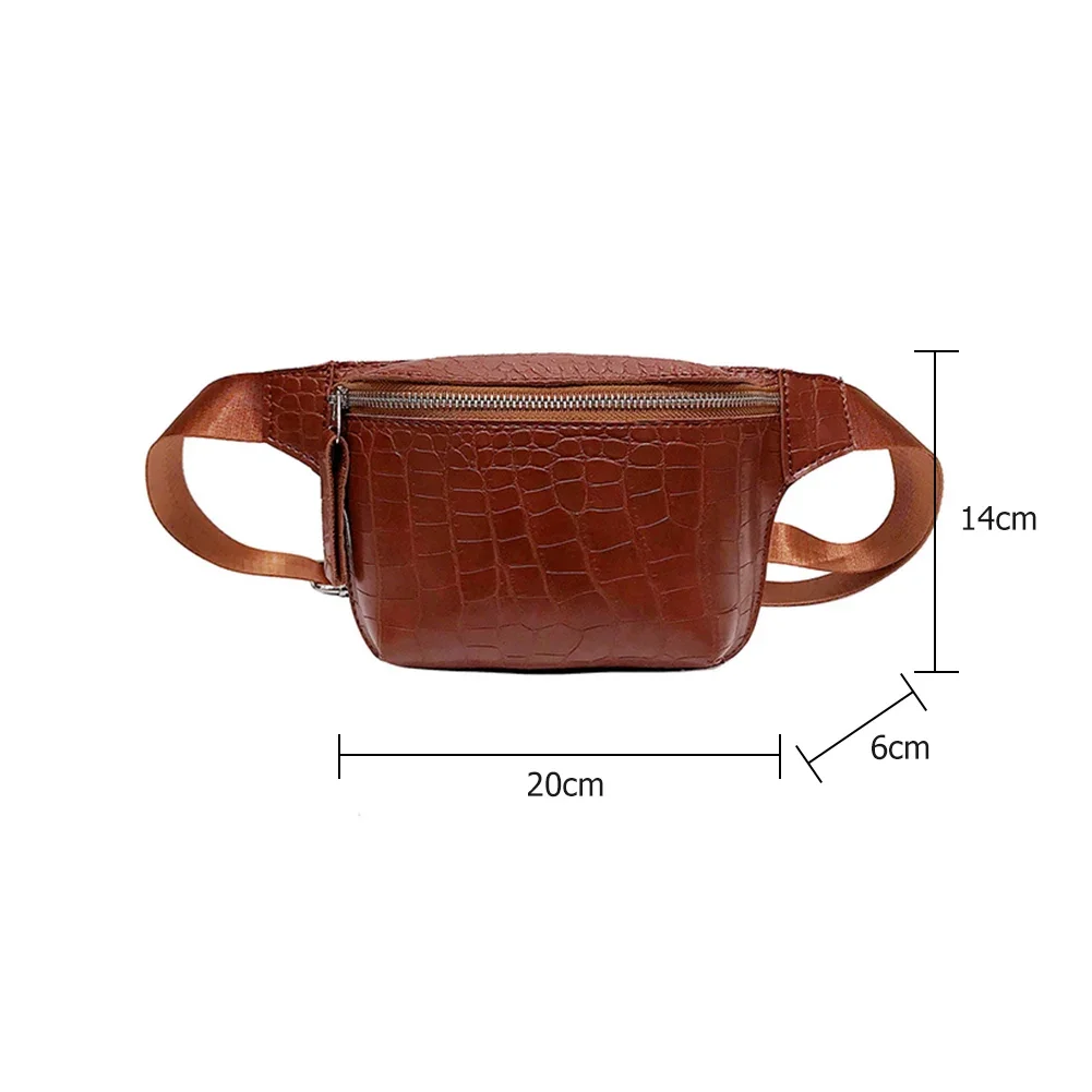 Retro Waist Bags PU Leather Pack Shoulder Bag Ladies Alligator Pattern Waist Pack Women Belt Multifunctional Chest Bag 크로스백