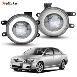 LED Fog Lamp for Toyota Avensis T25 T250 Facelift 2006 2007 2008 2009 Car Angel Eye DRL Daytime Running Lights Cut-Line Lens