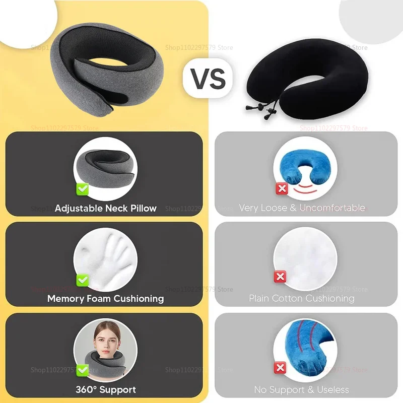 Memory Foam Snail Pillow U Shaped Travel Neck Pillow Portable Travel Neck Support Soft Noon Break Sleep Pillows Airplane Pillow