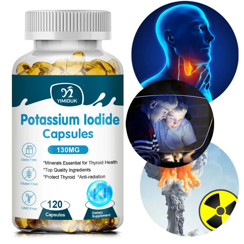 

Potassium Iodide Capsules - Pure Potassium Iodide Tablets for Radiation Exposure for Kids & Adults