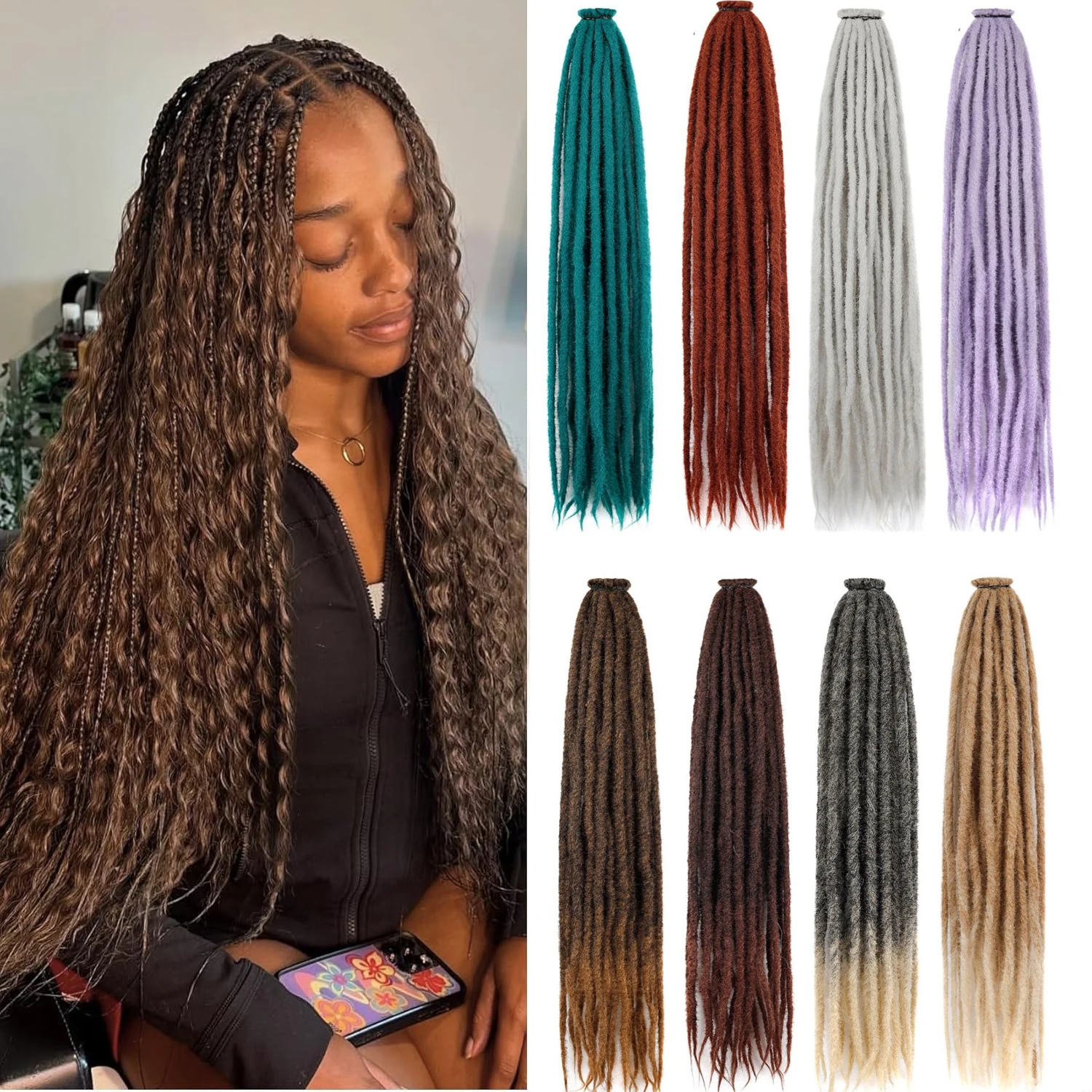 

Наращивание волос для плетения, 36 дюймов, предварительно растянутые плетение волос для волос, косички, синтетическая коробка, вязанные крючком волосы для женщин и дам