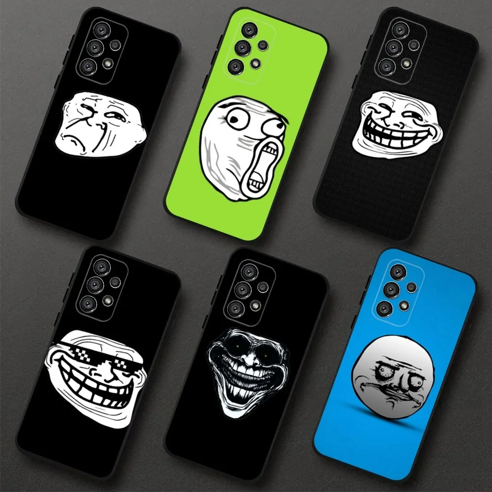 

Troll Face Meme Phone Case For Samsung Galaxy A20,A21s,A22,A31,A32,A52,A53,A72,73,A80,A91 Soft Black Cover