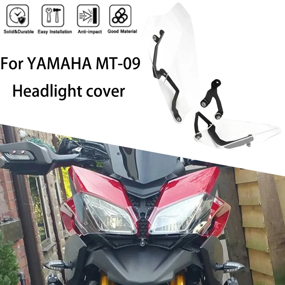 MTKRACING For YAMAHA MT-09 2017-2020 Motorcycle headlight protective film protective film front lampshade