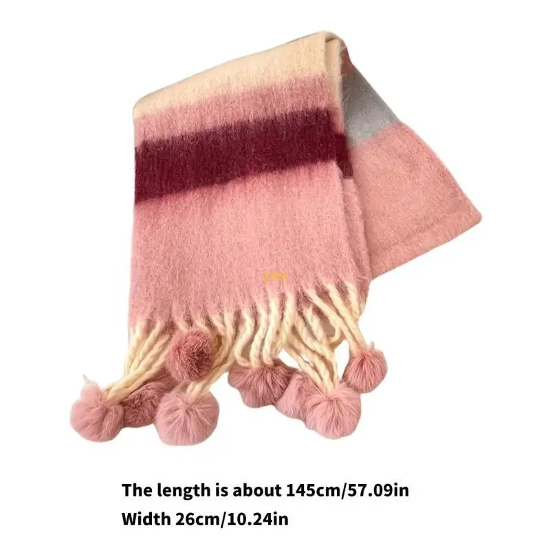 وشاح للأطفال بألوان الدوبامين وشاح أطفال دافئ وأنيق من القماش المخملي #6