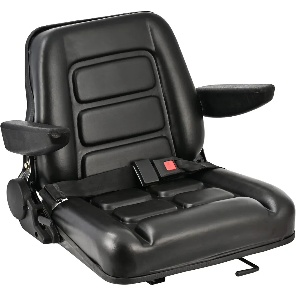 

Сиденье для вилочного погрузчика с регулируемой угловой спинкой, универсальное сменное сиденье для трактора, сверхмощное сиденье для вилочного погрузчика с подлокотниками