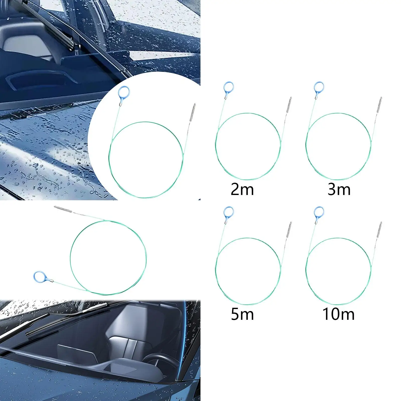 Auto Sunroof Drain Cleaning Tool,Skinny Dredge Brush ,Windshield Wiper Hole Car Tube Flexible Brush ,Clog Remover Brush