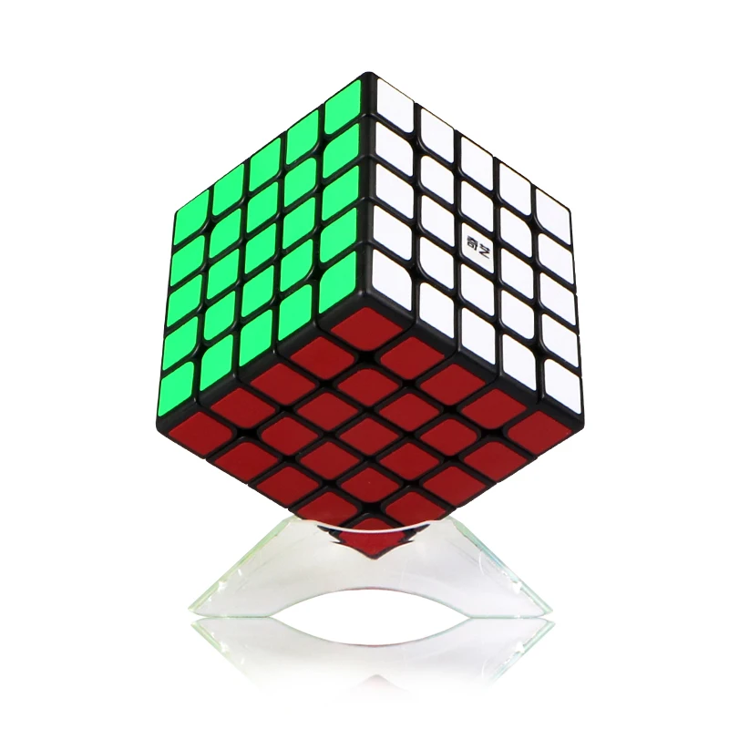 QiYi-Cube magique anti-stress sans autocollant pour enfants, jouets de vitesse professionnels, cadeaux, Qizheng S, 5x5x5