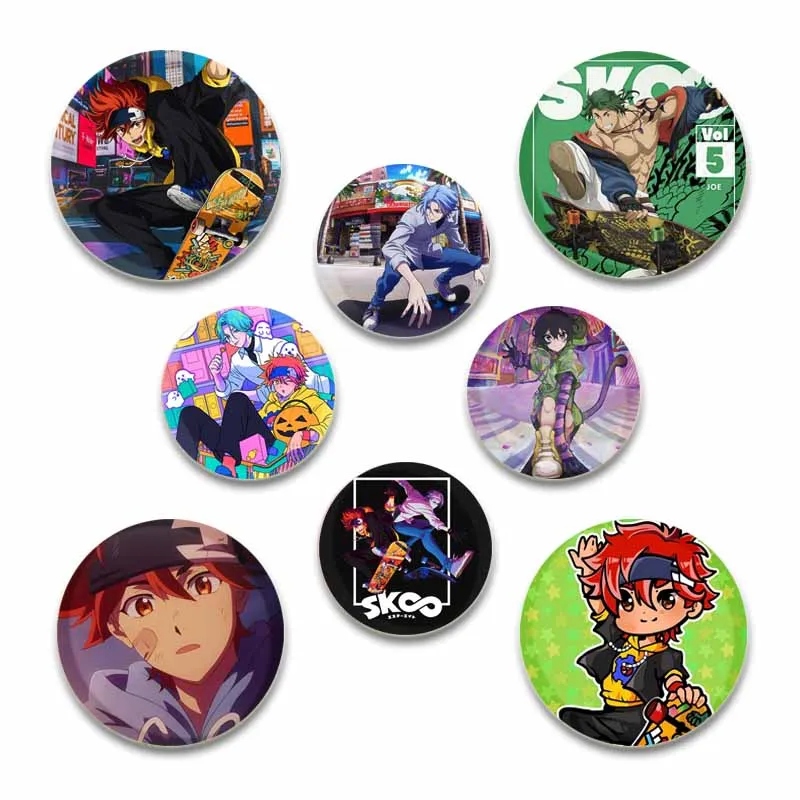 

58mm Anime SK8 The Infinity Enamel Pins Handmade Brooch for Clothes Backpack Decoration Cartoon Badge Jewelry Accessories Gifts
