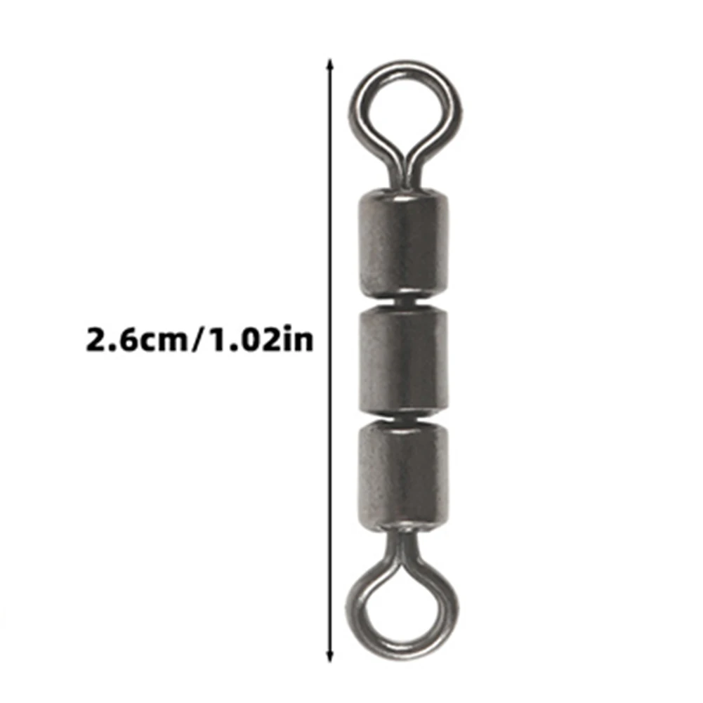 10pc  2.5cm-3.5cm Roller Swivels Fishing Tools Rolling Leader Lure Connector Catfish Rig Bead Chain Swivels Saltwater Freshwater