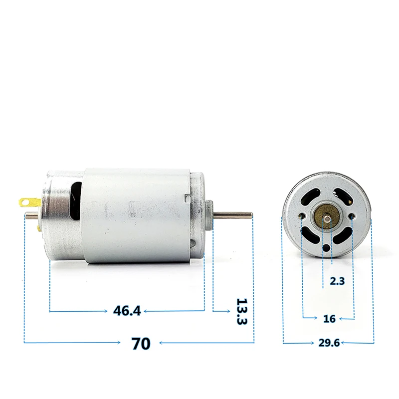Small 390 DC Motor DC 6V -18V 12V 5400RPM Motor Large Torque Engine Carbon Brush Motor DIY Toys Hair Drier Fan