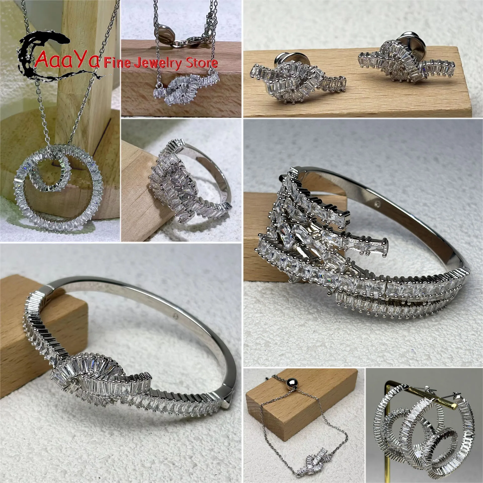 

Оригинальные подвески с геометрической лентой, ожерелье, комплект ювелирных изделий, серьги, браслет для женщин, вечерние ювелирные аксессуары, подарок