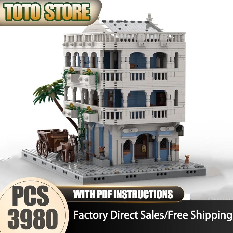 

Модель пиратской крепости Moc, строительные кирпичи, французские императорские военно-морские острова, модель, технология, модульный блок, игрушка, сделай сам, сборка, Рождество