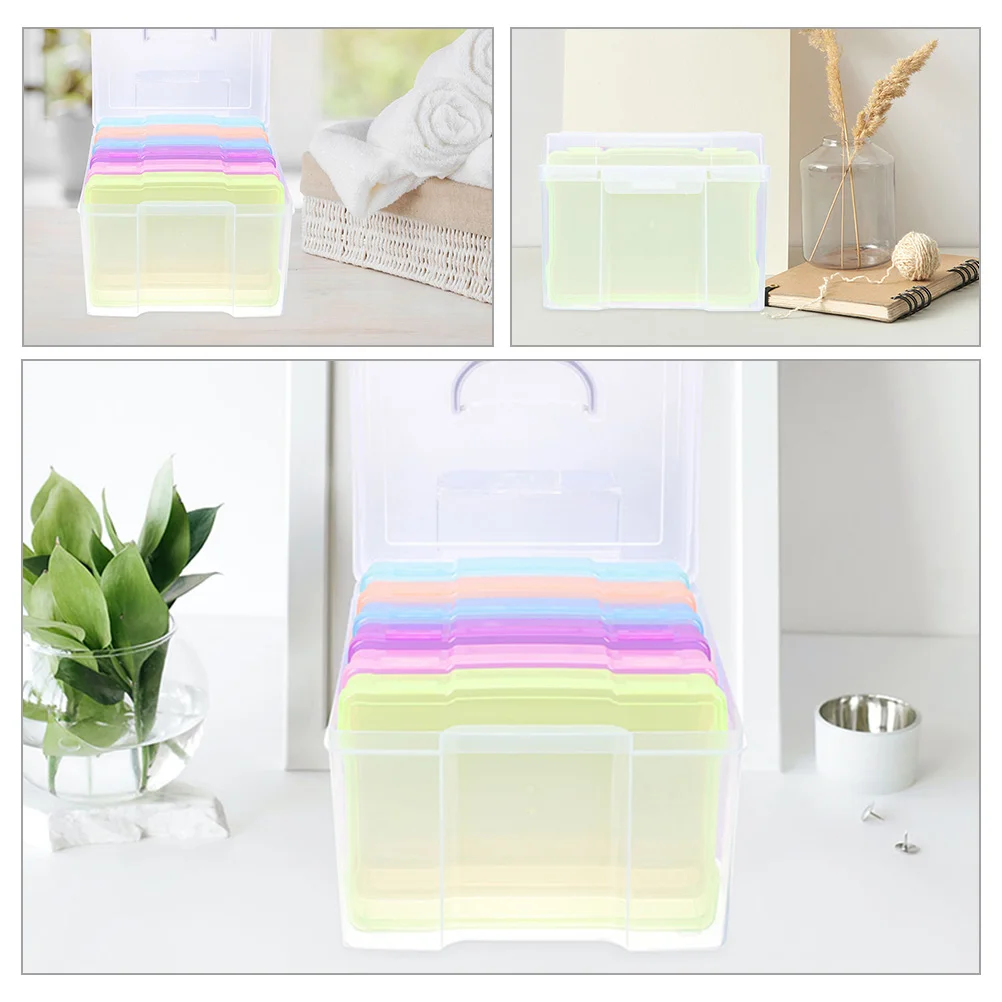 Photo Storage Box Part Boxes Electronic Component Case Cards Container Postcard