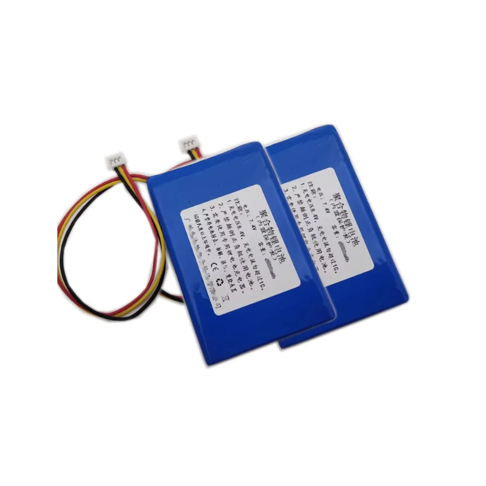 10000mAh 7.4V Polymer Battery Pack 3-Wire 2.0 Plug for Audio Player Speaker - High Capacity Audio Equipment Batteries