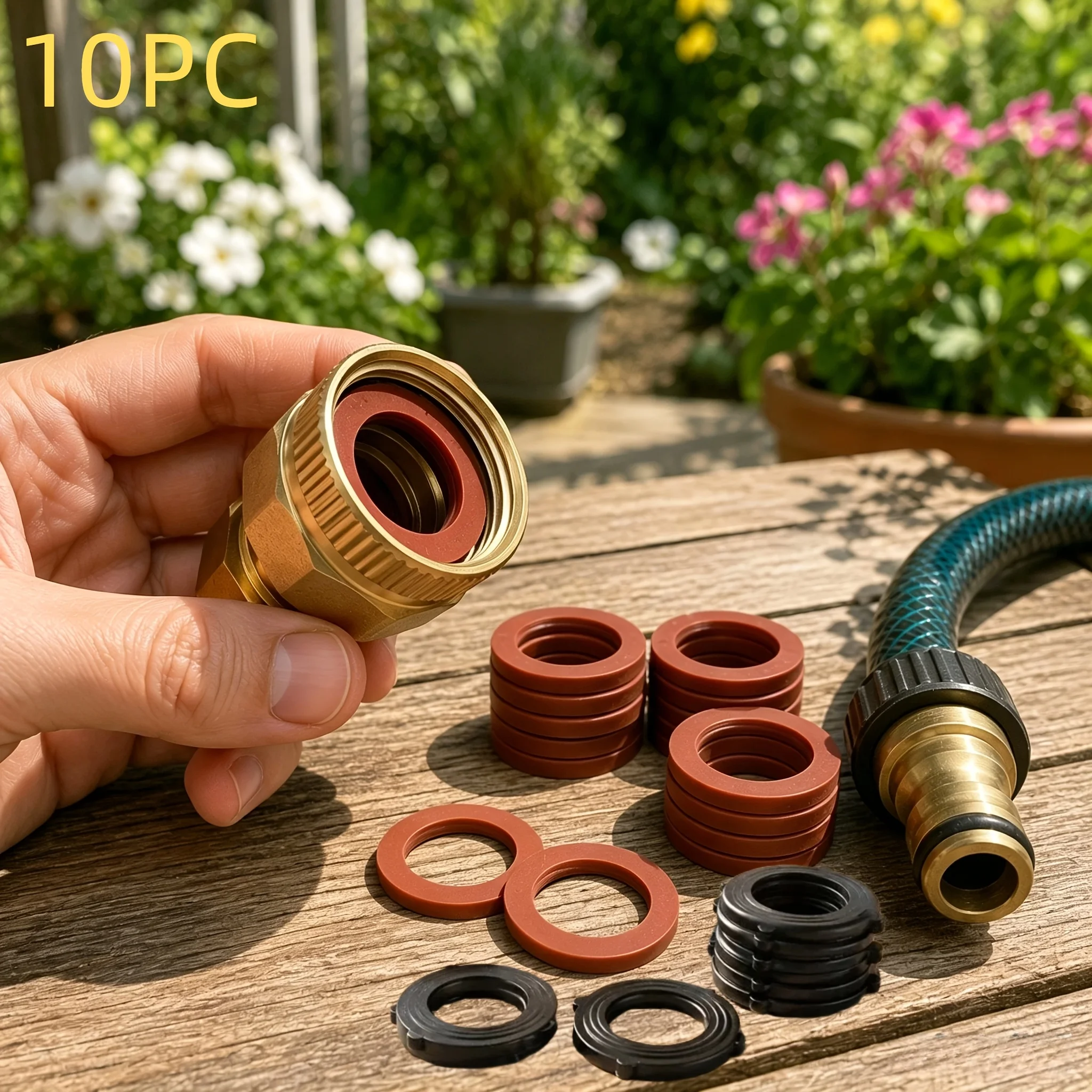 10Pcs 3/4 Inch Heavy Duty Garden Hose Water Faucet Washers Silicone Rubber Washers Seals Gasket O-Ring Leak Proof Fittings