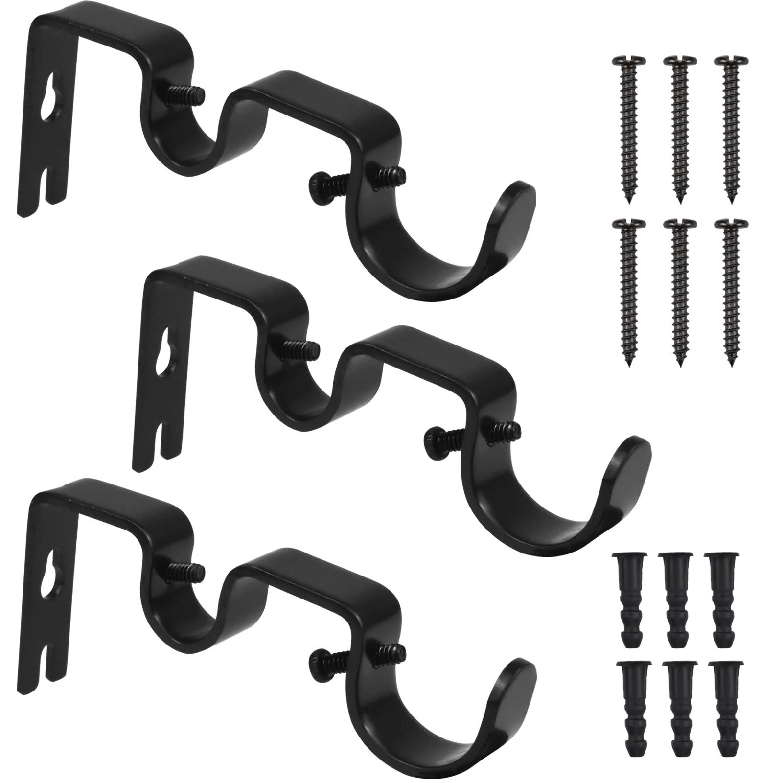 Portable Double Hang Window Frame Hanger Holder Fixed Clip Hanging Rack Hook Curtain Rod Brackets Shower Curtain Pole Bracket