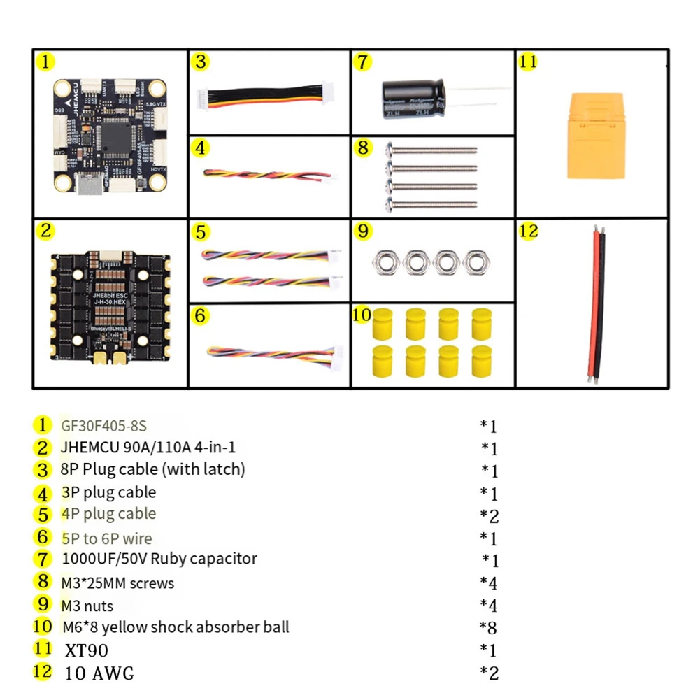 M85K  GF30F405 Flight Controller with ESC for FPV Racing Drone Flight Controller GF30F405 FC 110A ESC