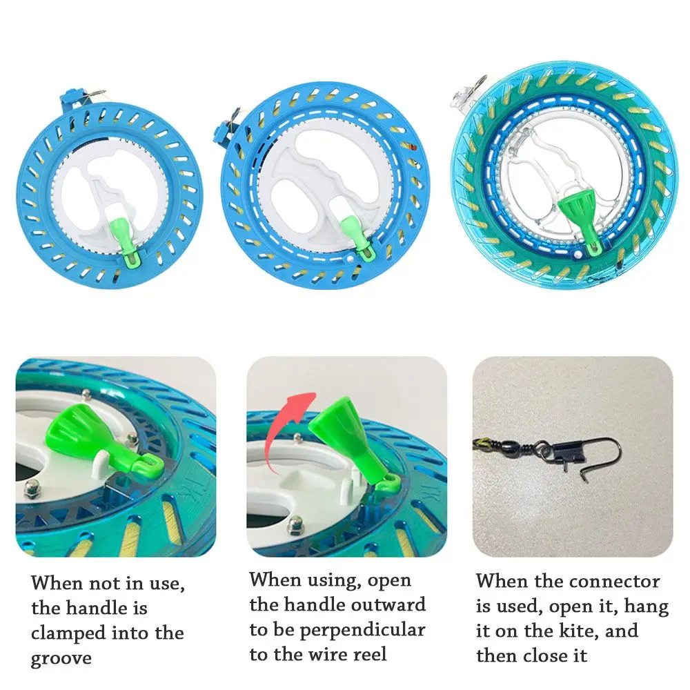 Hot Sale Outdoor Fun Kids Toys Winding Reel Kite Line Winder Grip Wheel Kite Twisted String Line