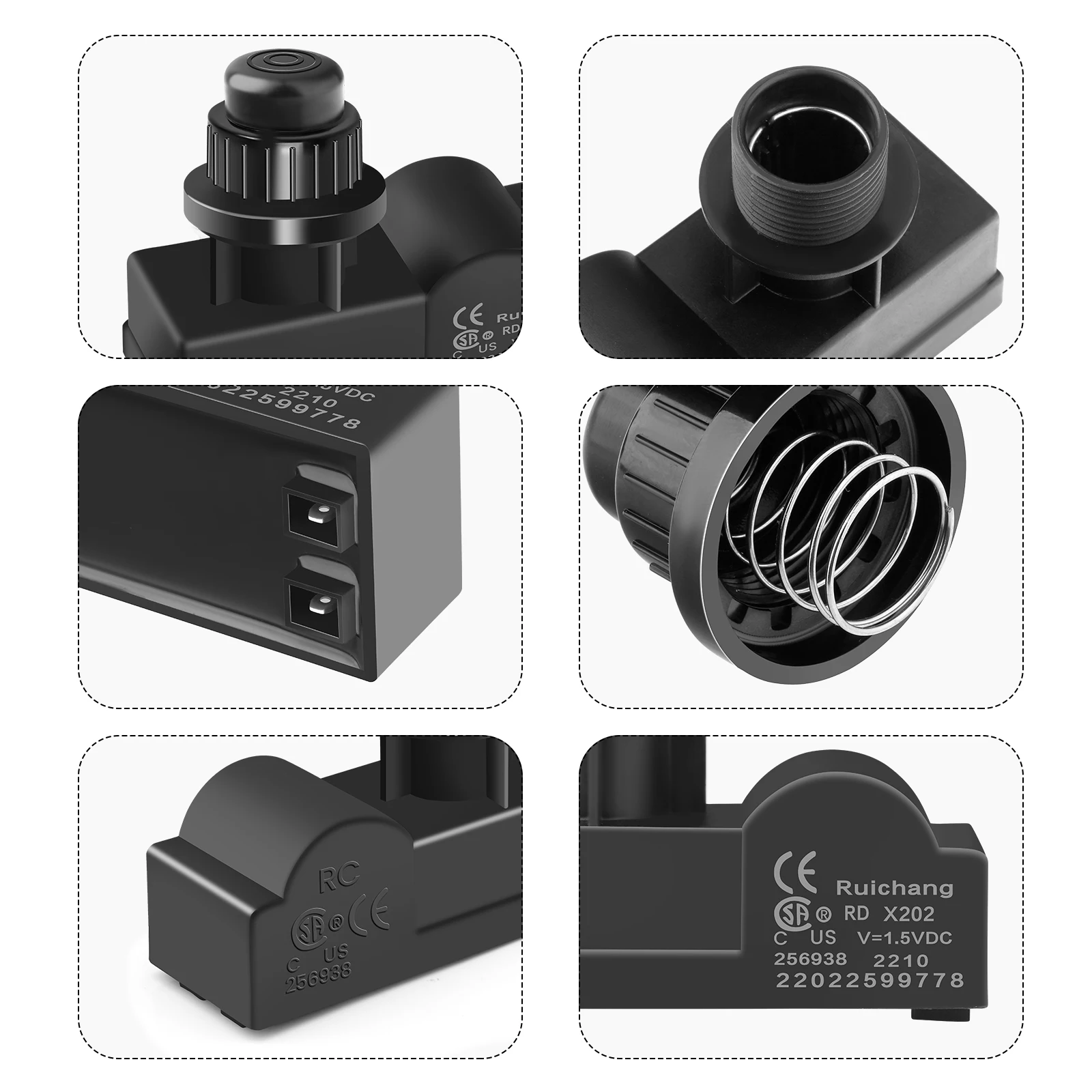 2 Outlets Grill Igniter BBQ Igniter Push Button Grill Igniter Replacement Spark Electronic Igniter for Gas Grill and Firepit