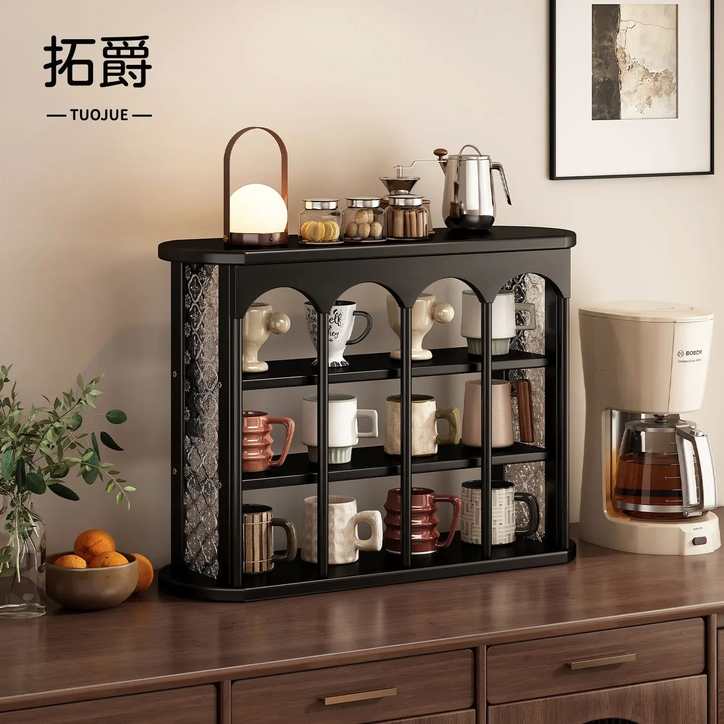 Desktop light luxury cup holder, coffee cup storage artifact, water bar, mug rack, display shelf 2026 new model
