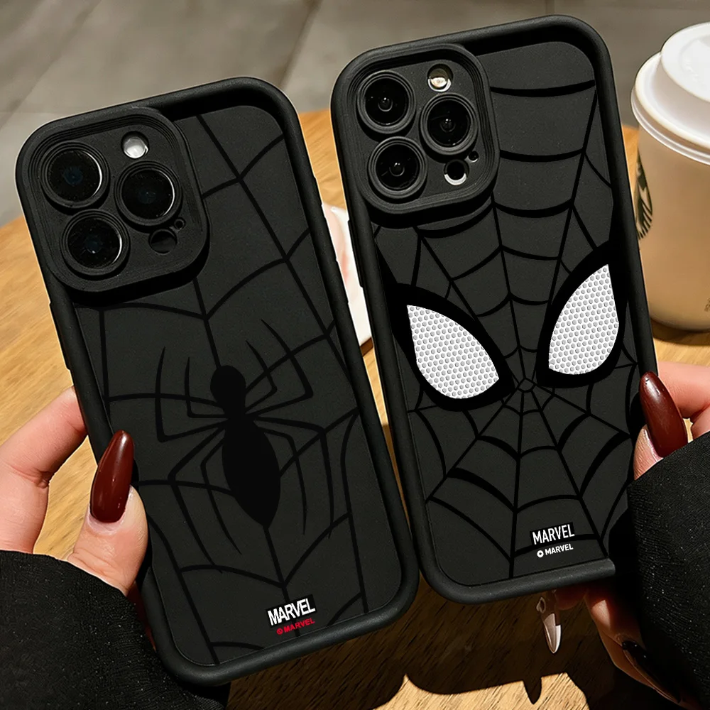 Funda de teléfono con diseño de Spiderman para Xiaomi Redmi 15 14C 13 13C 12 12C K50 K40 10C 10 9T 9C 9A K30 4G 5G, cubierta trasera de TPU suave
