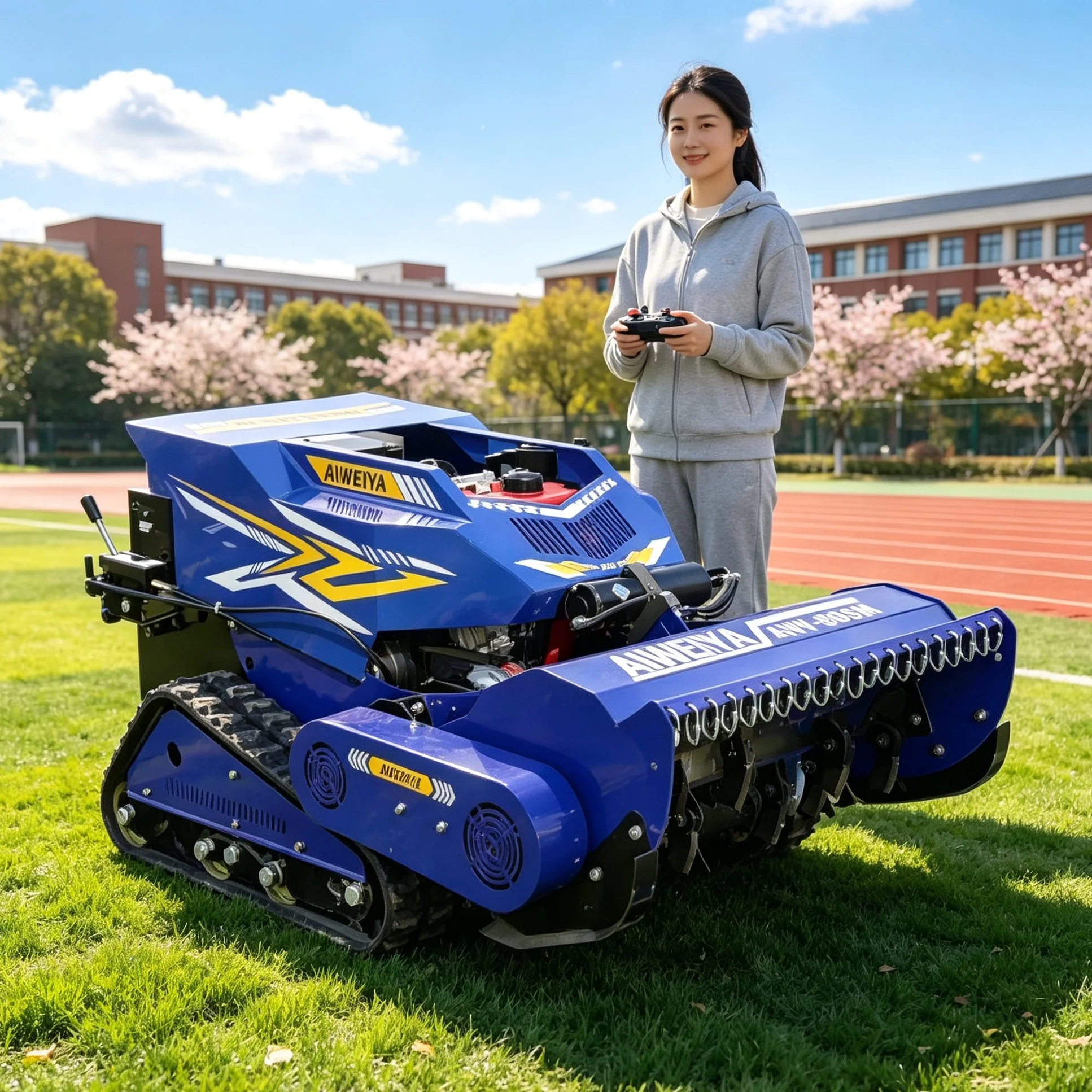 Customized Heavy‑Duty Remote Grass Cutter, Anti‑Interference Signal For Valley, Woodland And Complex Sites